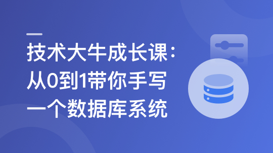 技术大牛成长课,从0到1带你手写一个数据库系统-青知木杂货铺