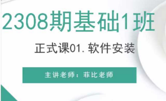 菲比老师-Python基础2308期1班 入门好课-青知木杂货铺