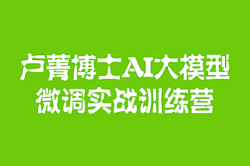 卢菁博士-AI大模型微调实战训练营-青知木杂货铺