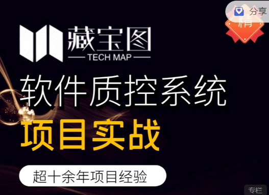 藏宝图项目实战，软件质控系统项目实战，视频+资料，价值2999-青知木杂货铺