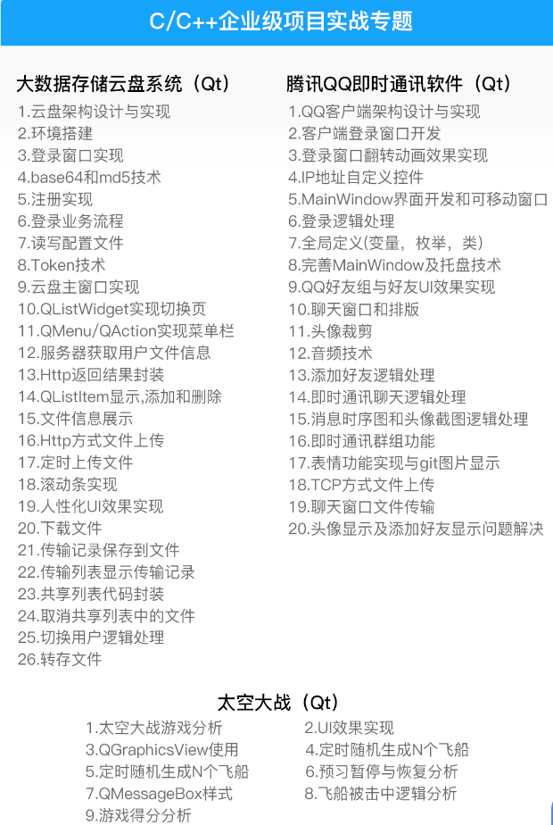 图片[5]-零声-C/C++企业级项目实战班(浏览器/即时通讯/网盘/安全卫士/播放器)-青知木杂货铺