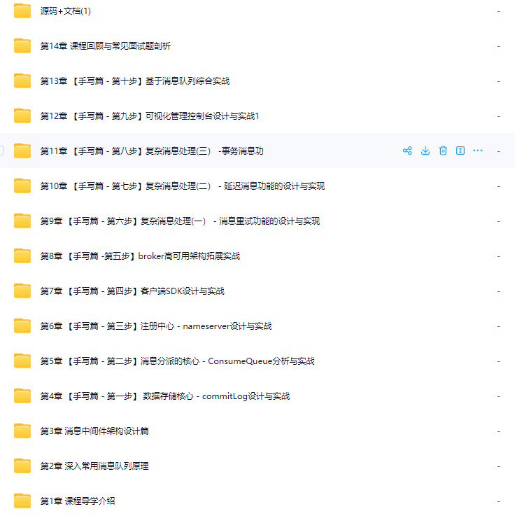 图片[1]-MQ大牛成长课–从0到1手写分布式消息队列中间件-青知木杂货铺