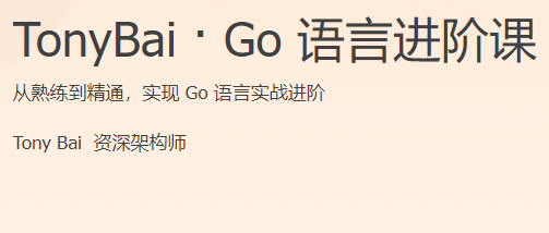 极客时间-TonyBai·Go语言进阶课-青知木杂货铺