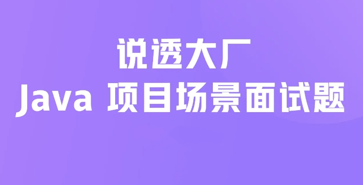 说透大厂java项目场景面试题 掘金小册-青知木杂货铺